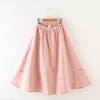 Girls Chinese Style Embroidery Top + Skirt Set Tunic Clothing, Size:130cm(Beige Top + Pink Dress)