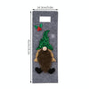 Christmas Cartoon Wine Bottle Cover Holiday Party Decoration Gift Bag(Pink)