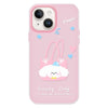For iPhone 15 Skin Feeling Jelly TPU Hybrid PC Phone Case(Dog Tote Bag Pink)