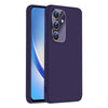 For Samsung Galaxy A34 5G Nano Lens Cover Liquid Silicone Phone Case(Dark Purple)