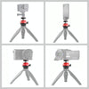 PULUZ 1/4 inch Screw Aluminum Alloy Ball Head ABS Tripod Adapter(Red)