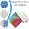 Spray Mop Replacement Pads Reusable Microfiber Floor Mops Refills 14x42cm Blue