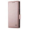 For Samsung Galaxy A36 Side Buckle Magnetic Frosted Leather Phone Case(Rose Gold)
