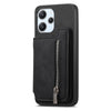 For Redmi K70 / K70 Pro 5G Retro MagSafe Zipper Wallet Card Bag Back Phone Case(Black)