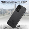 For Samsung Galaxy A52 Twill Fabric Leather Skin Back Phone Case(Black)