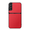 For Samsung Galaxy S21 FE 5G Litchi Leather Magnetic Full Coverage Shockproof Phone Case(Red)