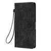 For Samsung Galaxy S22 5G Mandala Embossed Retro Frosted Leather Phone Case(Black)