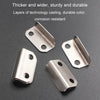 10pcs Lock Accessories L-Shaped Right Angle Office Drawer Lock Plate Furniture Parts Door Stopper(Silver)