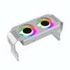 Desktop ARGB Memory Cooler PWM Temperature Control Dual Fan, For DDR / DDR2 / DDR3 / DDR4 / DDR5(White)