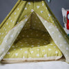 Yellow Canvas Pet Tent Bed, Medium 50x50x60cm - Cat & Dog