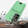 For Samsung Galaxy S25+ 5G Integrated Card Bag Solid Color Liquid Silicone Phone Case with Lanyard(Green)