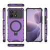 For Redmi K70 5G Grating Holder Shockproof Phone Case(Purple)