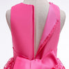 Girls Irregular Embroidered Beaded Bow-knot Tutu Sleeveless Dress Show Dress, Appropriate Height:90cm(Magenta)