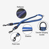 Small Dog Double Retractable Lead, Reflective, 65-125cm (Random Colour)