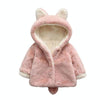 Winter Children Cartoon Animal Shape Plus Velvet Warm Hooded Jacket, Kid Size:80cm(Pink)