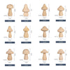 210143F Wooden Mushroom Head DIY Painted Toys Children Early Education Household Decorative Ornaments