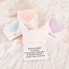 100 PCS A368 Heart Shape Thanks Greeting Card(Lignt Pink)