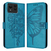 For Asus Zenfone 11 Ultra Embossed Butterfly Leather Phone Case(Blue)