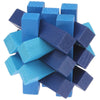Intelligence Wooden Pull-Apart IQ Puzzle Magic Cube Toy(Blue)