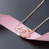 Women Fashion S925 Sterling Silver Kissing Fish Clavicular Chain Necklace