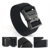 Outdoor Casual Lightning Buckle Men Elastic Belt, Length: 125cm(Twill Brown)