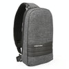 KINGSONS KS3188W Business Casual One-Shoulder Bag Large Capacity Anti-Theft Chest Bag(Gray)