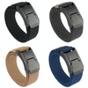 Men Casual Fashion Stretch Woven Quick Buckle Belt, Length: 125cm(Dark gray)