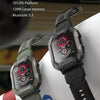 C20Plus 1.81-inch Health Monitoring Waterproof Bluetooth Call Smart Watch, Color: Black Bamboo Knot