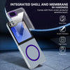 For Samsung Galaxy Z Flip6 lce Folding Series MagSafe Integrated Clear PC Phone Case(Purple)
