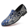 Men Casual Fashion Glitter Shoe Slip-on Shoes Loafers, Size:41(Blue)