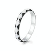 SCR943-8 S925 Sterling Silver Personalized Black White Diamond Texture Ring Hand Decoration