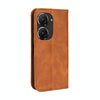 For ASUS Zenfone 10 / 9 Magnetic Buckle Retro Texture Leather Phone Case(Brown)