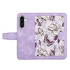 For Samsung Galaxy A36 Floral Pattern Leather Phone Case with Lanyard(Light Purple)