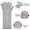 1pair Extended Anti-Cut Sleeve Gloves HPPE Anti-Scratch Arm Guard Anti-Bite Labour Gloves, Length: 50cm Gray