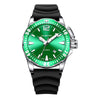 OCHSTIN 7002A Multifunctional Quartz Waterproof Luminous Men Watch(Silver+Green)