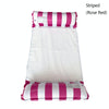 PVC Inflatable Hammock Adult Swimming Floating Row, Size: 120 x 70cm(Rose Red Striped)