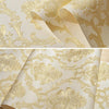 Bedroom Living Room Classic Damascus 3D Precision Pressed Non-Woven Fabric Self-Adhesive Wallpaper, Specification: 0.53 x 3 Meters(JA203 Off-white)
