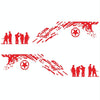 2 PCS/Set D-123 Soldiers Pattern Car Modified Decorative Sticker(Red)