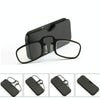 TR90 Pince-nez Reading Glasses Presbyopic Glasses with Portable Box, Degree:+2.00D(Brown)