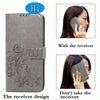 For  Alcatel 1S (2020) Four-leaf Clasp Embossed Buckle Mobile Phone Protection Leather Case with Lanyard & Card Slot & Wallet & Holder Function(Gray)