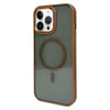 For iPhone 13 Pro Metal Lens Frame MagSafe Phone Case(Gold)