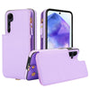 For Samsung Galaxy S24+ 5G Double Flap Zipper RFID Leather Phone Case with Short Lanyard(Light Purple)