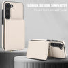 For Samsung Galaxy S23 5G Crossbody Dual-buckle Wallet RFID Back Leather Phone Case(White)