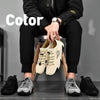 Spring And Summer Men Casual Breathable Peas Shoes Leather Pigskin Lazy Sneakers, Size: 44(Gray)