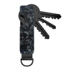 Compact Key Organizer Metal Key Chain Can Hold 2-6 Keys Black Forged Carbon