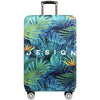 Thickened Wear-resistant Stretch Elastic Luggage Dust Cover, Size: L(Sword Leaf Forest)