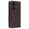 For Honor X7b Magnetic Clasp Flip Leather Phone Case(Brown)