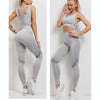 Women Sports Bra and Leggings Two-Piece Set Yoga Wear Fitness Set, Size: M(Gray)