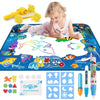 6614 Children Water Drawing Canvas Magic Graffiti Mat, Size: 100 x 80cm Blue Version