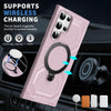 For Samsung Galaxy S23 Ultra 5G Frosted MagSafe Holder Phone Case(Pink)